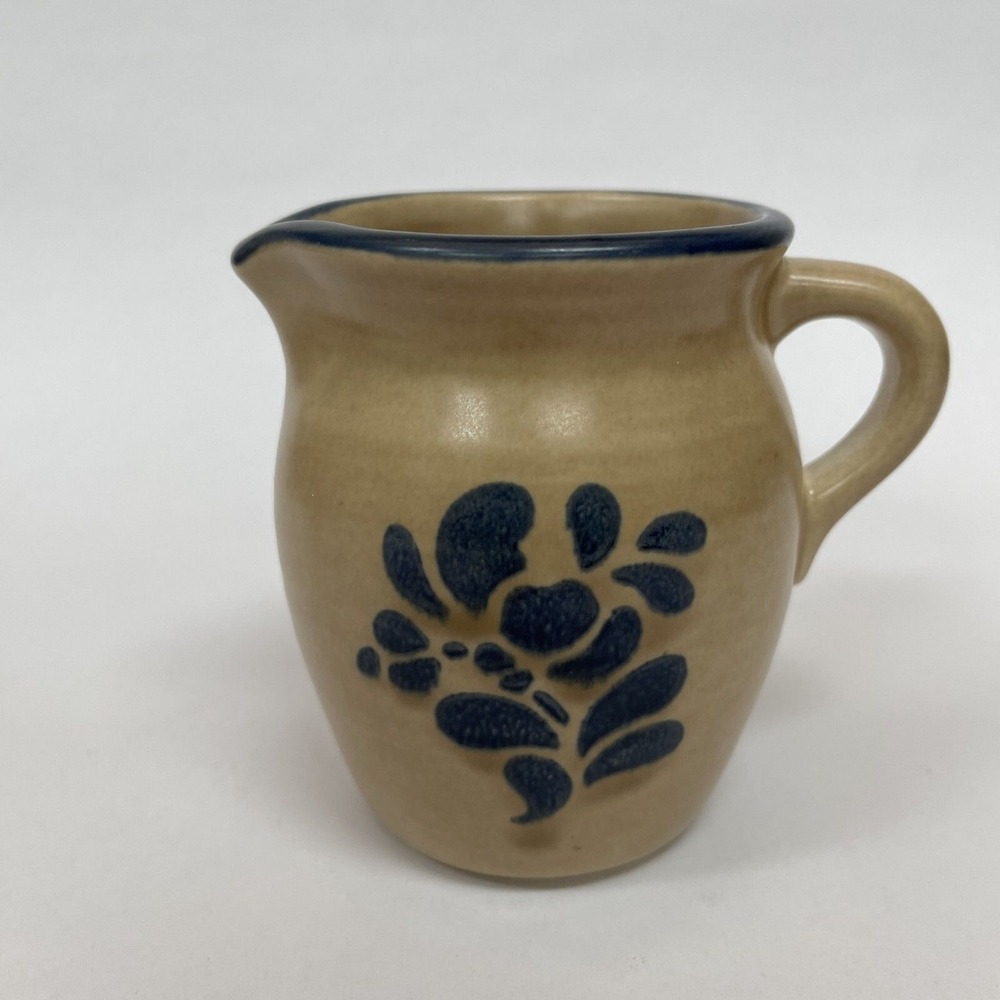 Pfaltzgraff‎ 024 Creamer Folk Art Tan Blue USA